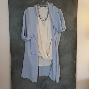 NWT Kier & J Featherweight Cashmere Hooded Sweater